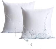 водонепроницаемые подушки для наружного использования 18 x 18 - набор из 2 шт., гипоаллергенные квадратные декоративные наполнители подушек для дивановых чехлов - 18 x 18 дюймов calibrate timing логотип
