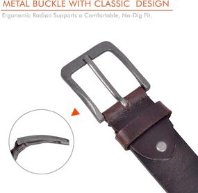 img 3 attached to Clifton Heritage Men's Leather Belt - Stylish Men's Accessories for Belts