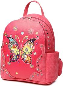 img 3 attached to Stylish Butterfly Fashion Backpack: Versatile Western Shoulder Women's Handbags & Wallets