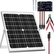🔆 solperk 20w 12v solar panel kit with waterproof controller and adjustable mount bracket - ideal solar battery trickle charger maintainer for boat, car, rv, motorcycle, marine, and automotive logo
