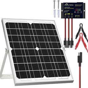 img 4 attached to 🔆 SOLPERK 20W 12V Solar Panel Kit with Waterproof Controller and Adjustable Mount Bracket - Ideal Solar Battery Trickle Charger Maintainer for Boat, Car, RV, Motorcycle, Marine, and Automotive