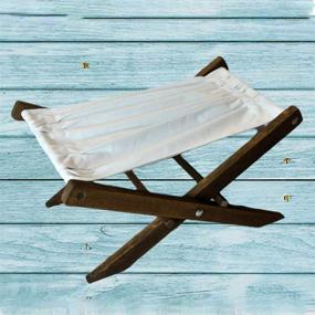img 3 attached to 👶 CVERY Newborn Baby Photo Props Chair: Portable Wooden Cot for Durable Baby Photography Shoots