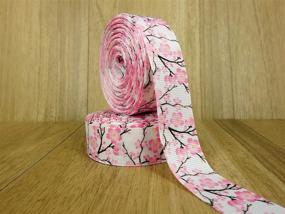 img 2 attached to 🌸 Flower Printed Grosgrain Ribbon (Cherry Blossom) - 7/8" width, 10 Yards