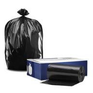 🗑️ plasticplace 55-60 gallon trash bags │ 1.0 mil │ heavy duty black garbage can liners │ 38” x 58” (100 count) logo