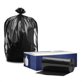 img 4 attached to 🗑️ Plasticplace 55-60 Gallon Trash Bags │ 1.0 Mil │ Heavy Duty Black Garbage Can Liners │ 38” x 58” (100 Count)