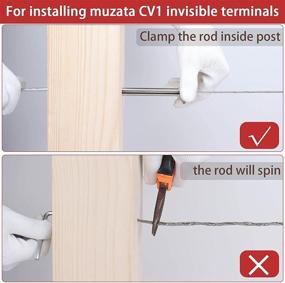 img 2 attached to 🔧 Muzata 1Pc Upgraded Custom Socket Wrench for 1/8" Invisible Cable Railing Kit Compatible with Muzata CV1 Hidden Turnbuckle Tensioner on Wood and Metal Posts for Deck Stair CT16, CT1