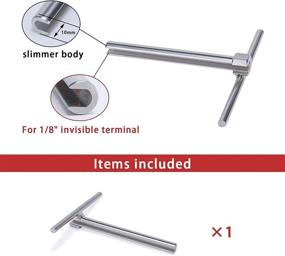 img 3 attached to 🔧 Muzata 1Pc Upgraded Custom Socket Wrench for 1/8" Invisible Cable Railing Kit Compatible with Muzata CV1 Hidden Turnbuckle Tensioner on Wood and Metal Posts for Deck Stair CT16, CT1