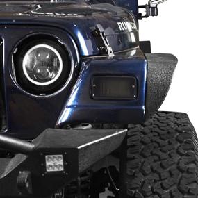 img 1 attached to 🚦 Hooke Road Front LED Turn Signals: High-Quality DRLs for Jeep Wrangler TJ 97-06