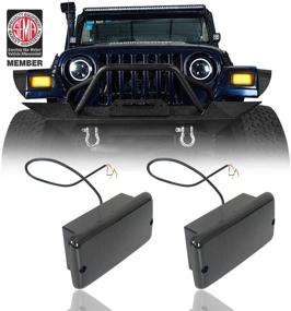 img 4 attached to 🚦 Hooke Road Front LED Turn Signals: High-Quality DRLs for Jeep Wrangler TJ 97-06