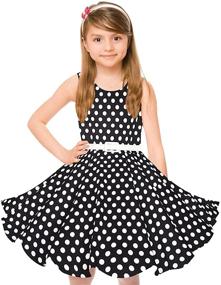 img 4 attached to 👗 Vintage Rockabilly Sleeveless Occasion Dresses for Girls