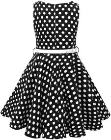 img 2 attached to 👗 Vintage Rockabilly Sleeveless Occasion Dresses for Girls