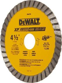 img 1 attached to 🪚 DEWALT Diamond Blade - 4-1/2-Inch - Dry/Wet Cutting - Continuous Rim - 7/8-Inch Arbor (DW4701)