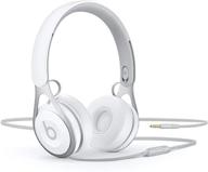 🎧 beats ep wired on-ear headphones - battery-free for endless listening, integrated mic and controls - white logo