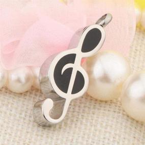 img 2 attached to 🎵 18'' Music Note Symbol Black Urn Necklace for Ashes - SexyMandala Cremation Keepsake Pendant Jewelry for Memorial