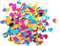 💖 shimmering heart confetti sequins - perfect for wedding, birthday & christmas decorations - 5000pcs multicolor glitter - diy crafts by hipihom логотип