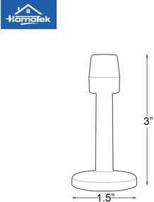 img 2 attached to 🚪 HOMOTEK 8-пакетная жесткая дверная остановка - тяжеловесный дверной стопор с мягким резиновым наконечником - нержавеющая сталь - защита стены и двери - чёрная нержавеющая сталь.