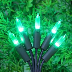 img 3 attached to 🎄 150 Green Christmas Lights, 50ft Green Wire String Lights, UL Certified Commercial Grade Mini Lights Set for Indoor Outdoor Party, Garden, Patio