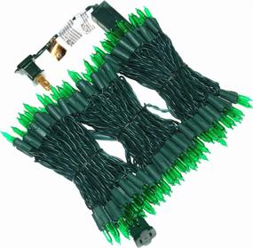 img 4 attached to 🎄 150 Green Christmas Lights, 50ft Green Wire String Lights, UL Certified Commercial Grade Mini Lights Set for Indoor Outdoor Party, Garden, Patio