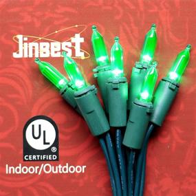 img 1 attached to 🎄 150 Green Christmas Lights, 50ft Green Wire String Lights, UL Certified Commercial Grade Mini Lights Set for Indoor Outdoor Party, Garden, Patio