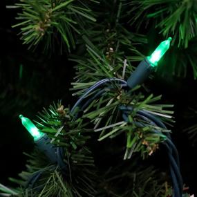 img 2 attached to 🎄 150 Green Christmas Lights, 50ft Green Wire String Lights, UL Certified Commercial Grade Mini Lights Set for Indoor Outdoor Party, Garden, Patio