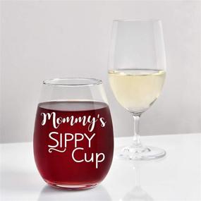 img 3 attached to 🍷 Mommy's Sippy Cup Wine Glass - Stemless Wine Glass 15Oz for Mom - Perfect Christmas, Birthday, and Mother's Day Gifts for Women, Mom, Wife, New Mom, Mom-to-be - Gifts from Daughter or Son