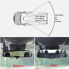 img 1 attached to Enhance Your Safety on the Road with the Heart Horse Frameless Rear View Mirror 12'' (300mm) - Wide Angle Panoramic Convex Mirror for Maximum Vision and Reduced Blind Spots - Suitable for Cars, SUVs, and Trucks