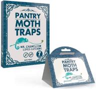 🦋 prime pantry moth traps by mr. chameleon - powerful pheromone solution - food cupboard sticky glue trap for kitchen moths (7 pack) логотип