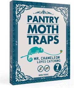 img 1 attached to 🦋 Prime Pantry Moth Traps by Mr. Chameleon - Powerful Pheromone Solution - Food Cupboard Sticky Glue Trap for Kitchen Moths (7 Pack)