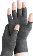 🧤 serenily arthritis gloves - effective compression gloves for women & men for carpal tunnel, raynauds, rheumatoid, and osteoarthritis pain relief. fingerless hand compression sleeve (m) logo