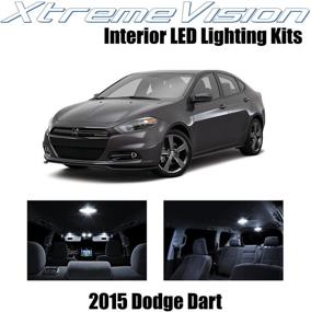 img 4 attached to XtremeVision Внутреннее светодиодное освещение для Dodge Dart 2015 (10 штук) Набор светодиодных ламп с чистым белым светом для салона Установочный инструмент