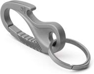 tisur titanium carabiner for men - taiji edition logo