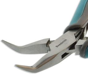 img 1 attached to Simply Modern Bent Chain Nose Pliers by The Beadsmith - 4.5 inches 🔧 (114mm), Polished Steel Head, PVC Grip Handles, Double-Leaf Springs - Essential Jewelry Making Tool