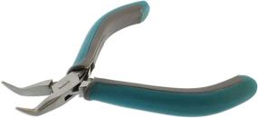 img 2 attached to Simply Modern Bent Chain Nose Pliers by The Beadsmith - 4.5 inches 🔧 (114mm), Polished Steel Head, PVC Grip Handles, Double-Leaf Springs - Essential Jewelry Making Tool