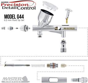 img 2 attached to Optimized Master Airbrush Cool Runner II Dual Fan Air Storage Tank Compressor System Kit with G44 Fine Detail Control 0.2mm Tip Airbrush, 24-Color Acrylic Paint Artist Set, Holders, Cleaning Pot, How-To Guide