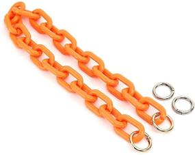 img 4 attached to 👜 Upgrade Your Handbag with Yichain Chunky Acrylic Purse Strap Bag Chain Handle Replacement – Stylish Accessory in Orange
