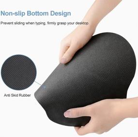img 2 attached to 🖱️ AtailorBird Mouse Pad with Wrist Support and Keyboard Wrist Rest - Durable Comfortable 2 Set for Laptop Office Gaming Working Online Study - Non-Slip Base - Includes 2 Free PU & Cork Coasters - Blue