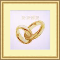 orcraphics wedding rings counted cross stitch kit: celebrate love with exquisite craftsmanship! logo