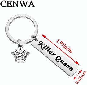 img 3 attached to 🔑 Killer Queen Keychain - Inspiring Gift for CENWA Fans