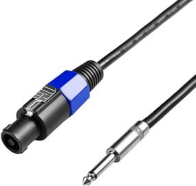 img 3 attached to Yoico 2Pcs 25ft Профессиональный кабель для динамика Speakon на 1/4 дюйма - тяжелого строения, 12 калибра, соединитель с защелкой.