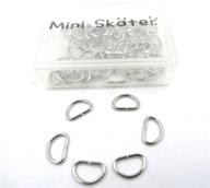 🔗 mini skater 100pcs silver nickel plated d rings, non-welded, ideal for handbags and purses, size: 0.39'' / 9.9mm logo