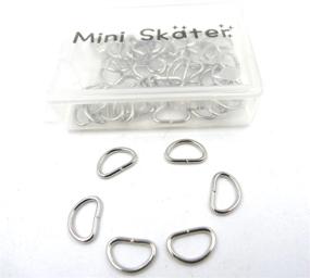 img 2 attached to 🔗 Mini Skater 100PCS Silver Nickel Plated D Rings, Non-Welded, Ideal for Handbags and Purses, Size: 0.39'' / 9.9mm