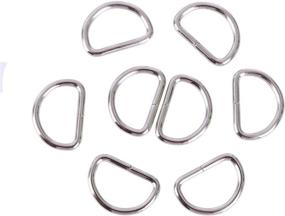 img 1 attached to 🔗 Mini Skater 100PCS Silver Nickel Plated D Rings, Non-Welded, Ideal for Handbags and Purses, Size: 0.39'' / 9.9mm