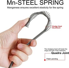 img 3 attached to 🚿 Enhanced PQPB Plumbing Snake Drain Auger - 25 Feet | Easy-to-Use for Sink Clog, Bathtub, Bathroom, Kitchen, and Shower| Highly Effective Chemical-Free Replacement | Includes Durable Gloves (Black)