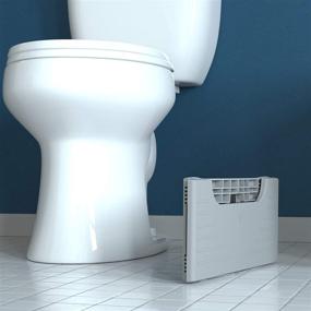 img 1 attached to 🚽 Convenient Gray Squatty Potty Porta Traveler: Foldable 7" Height Toilet Stool for Travel