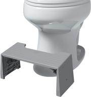 🚽 удобный серый squatty potty porta traveler: складная туалетная табуретка высотой 7" для путешествий. логотип
