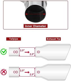img 2 attached to Exhaust Outlet Rectangle Stainless Tailpipe Replacement Parts