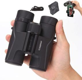 img 4 attached to 🔭 12x32 Compact Binoculars: Ideal for Bird Watching, Hunting & More - Lightweight, Waterproof, and Night Vision with Phone Adapter and Bag