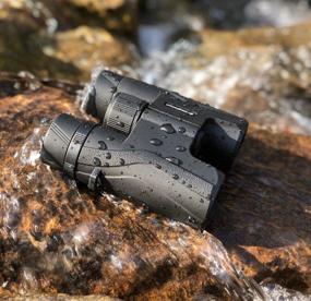 img 3 attached to 🔭 12x32 Compact Binoculars: Ideal for Bird Watching, Hunting & More - Lightweight, Waterproof, and Night Vision with Phone Adapter and Bag