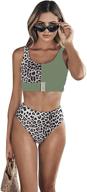 👙 floerns women's leopard bathing gray white swimsuits & cover ups: perfectly stylish and comfortable women's clothing logo