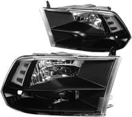 dna motoring hl oh dr09qua bk cl1 headlight passenger logo